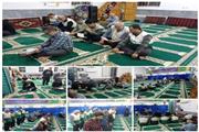 طنین قرآن و زیارت امین‌الله در سنگر مسجد سنگتاب در شهرستان سیمرغ