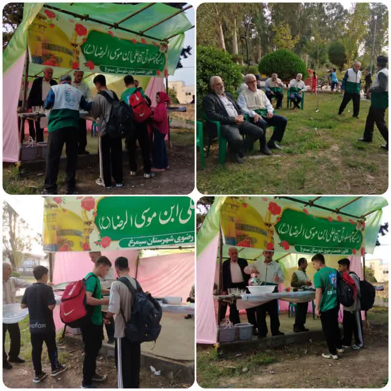 عطر مهربانی رضوی در چهارشنبه‌های سیمرغ در ادامه پویش معنوی «چهارشنبه‌های رضوی»ایستگاه صلواتی به همت خادمیاران و یاوران رضوی